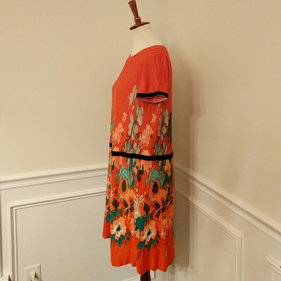 MNG red floral drop waist dress - Picture 7 of 8